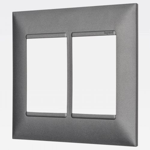 Placa 3+3 Postos PIAL Plus+ 4x4 Alum�nio Legrand 618516AL