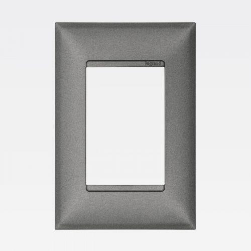 Placa 3 Postos PIAL Plus+ 4x2 Alum�nio Legrand 618503AL