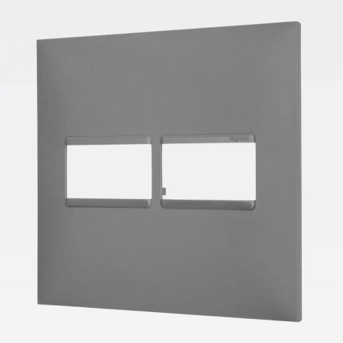 Placa 4x4 1+1 Postos PIAL Plus+ Cinza Legrand 618511CZ
