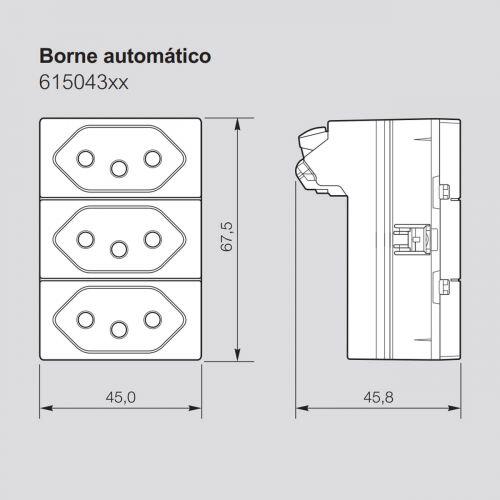 M�dulo Tomada Tripla 2P+T PIAL Plus+ 10A 250V Cinza Legrand 615043CZ
