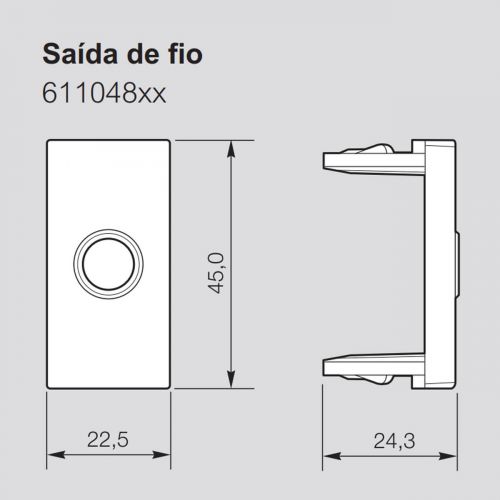 M�dulo Sa�da de Fio PIAL Plus+ Cinza Legrand 611048CZ