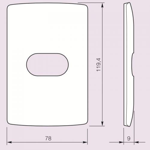 Placa 2 Postos Separados 4x2 PIAL Nereya Branco Fosco Legrand 663220