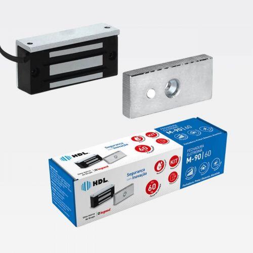 Fechadura Magnética HDL M-90 60kg Embutir Interna Para Armário Gaveta HDL 90.01.23.000