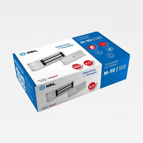 Fechadura Magn�tica HDL M-90 500kg Sobrepor Externa c/ Sensor e LED HDL 90.01.23.009