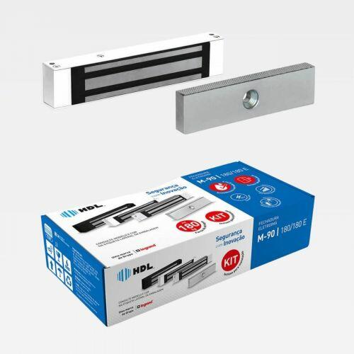 Fechadura Magnética HDL M-90 280kg Sobrepor Externa c/ LED e Sensor HDL