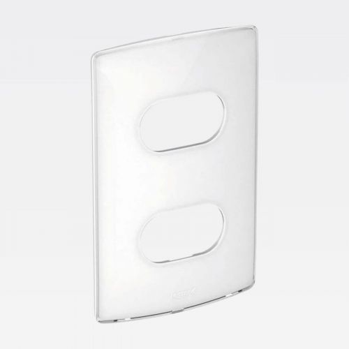 Placa 2 Postos Separados 4x2 PIAL Nereya Branco Brilhante Legrand 663223