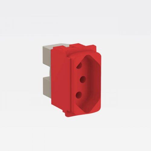 Módulo Tomada 2P+T PIAL Zeffia 20A 250V Vermelho Legrand 680161VM