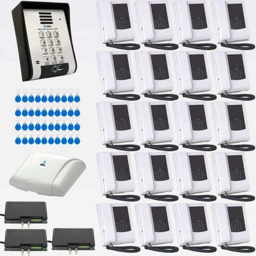 Kit V�deo Porteiro Coletivo HDL ID-3K 20 Pontos c/ Central 32P + F20 Video ID + 20 Unidades Sense + 40 Tags