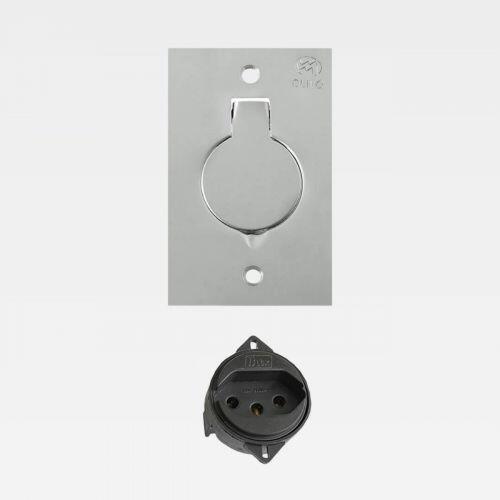 Tomada Piso 4x2 2P+T 20A Inox Olivo PL74/2