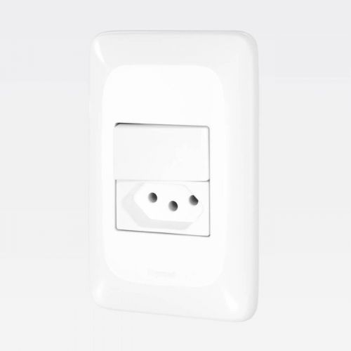 Conjunto Interruptor Simples com Tomada PIAL PoP 10A Branco Legrand LGX103