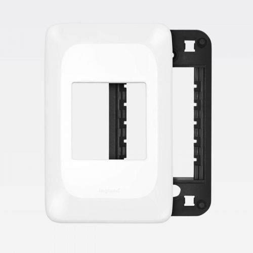 Placa 2 Postos PIAL PoP 4x2 Branco Legrand LGP22