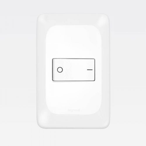 Conjunto Interruptor Bipolar Simples PIAL PoP 10A 4x2 Branco Legrand LGX010B