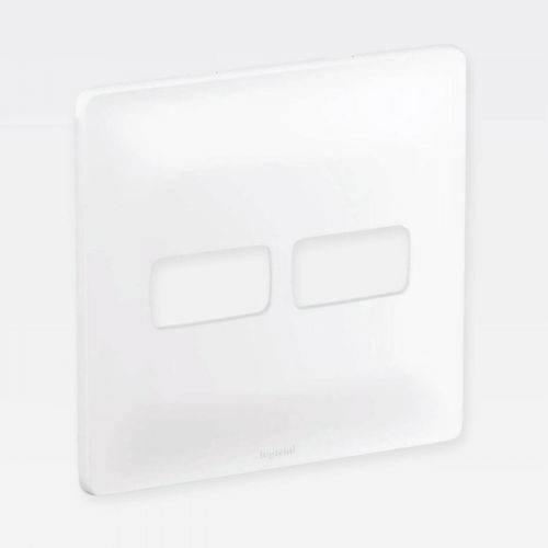 Placa 1+1 Posto 4x4 Branco PIAL Zeffia Legrand 680174BC
