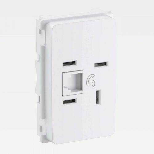 Módulo Tomada Telefone RJ11 PIAL Zeffia Padrão Telebras Branco Legrand 680155