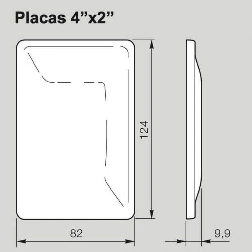 Placa 3 Postos Separados Zeffia 4x2 Branco Legrand 680183