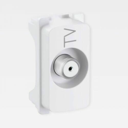 Módulo Tomada Antena TV Coaxial PIAL Zeffia Conector Tipo F Branco Legrand 680157