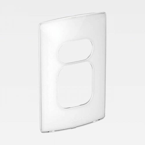 Placa 3 Postos PIAL Nereya 4x2 (2 Adjacentes + 1 Separado) Sugar Gloss Branco Legrand 663243