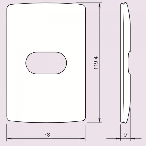 Placa Cega PIAL Nereya 4x2 Quinoa Gloss Legrand 663204