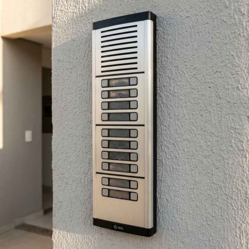 Porteiro Coletivo HDL MPS-24 24 Pontos Unidade Externa Sobrepor Alumínio/Preto HDL