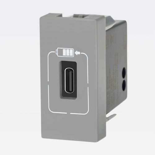 M�dulo Tomada USB-C PIAL Plus+ 1500mA Cinza Legrand 615097CZ