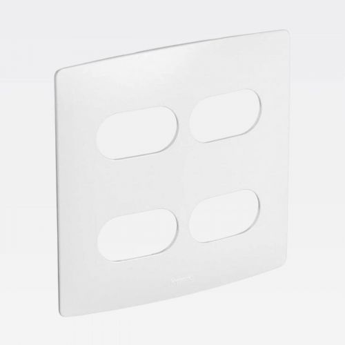 Placa 2+2 Postos Separados PIAL Nereya 4x4 Seda Sal Legrand 663420