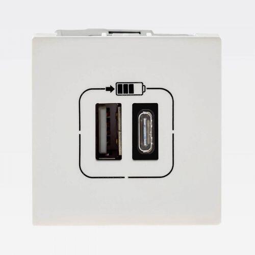 M�dulo Tomada USB-C c/ USB-A PIAL Plus+ 3000mA Branco Legrand 615095BC