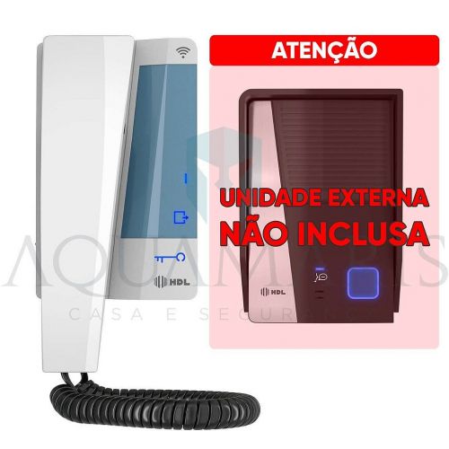 Monofone Interfone HDL Connect WiFi Internet Aplicativo 2 Bot�es Touch Branco HDL 90.02.12.003