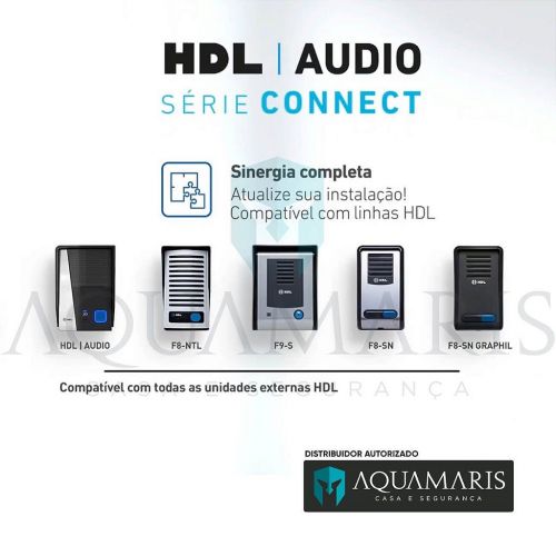 Monofone Interfone HDL Connect WiFi Internet Aplicativo 2 Bot�es Touch Branco HDL 90.02.12.003