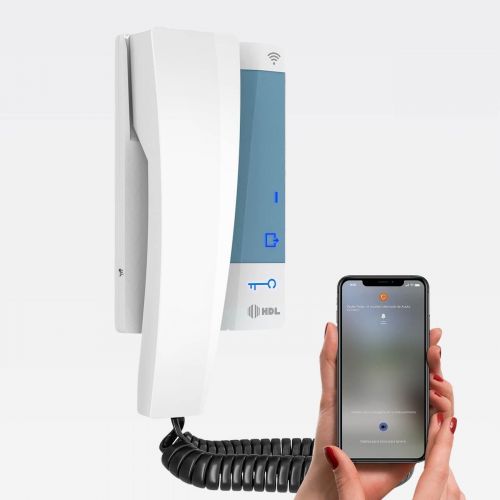 Monofone Interfone HDL Connect WiFi Internet Aplicativo 2 Botões Touch Branco HDL 90.02.12.003