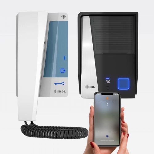 Kit Interfone WiFi HDL Connect Unidade Externa + Monofone Connect IP44 Branco