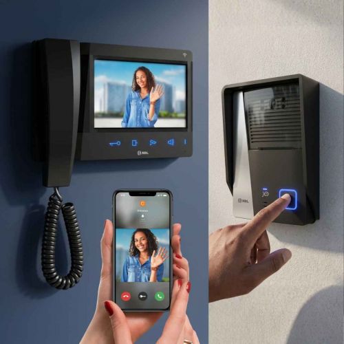 V�deo Porteiro HDL Connect WiFi c/ App Siga-me Touchscreen 7" Viva-Voz Branco/Preto HDL 90.02.11.003/4