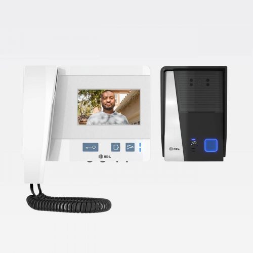 Kit Interfone com C�mera HDL Class V�deo Porteiro Eletr�nico Monitor 4,3" Vis�o Noturna IP44 Branco HDL
