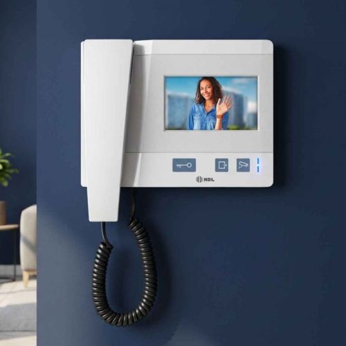 Monitor Extensão Vídeo Porteiro HDL Class 4,3 Polegadas com Fone Branco HDL 90.02.13.004