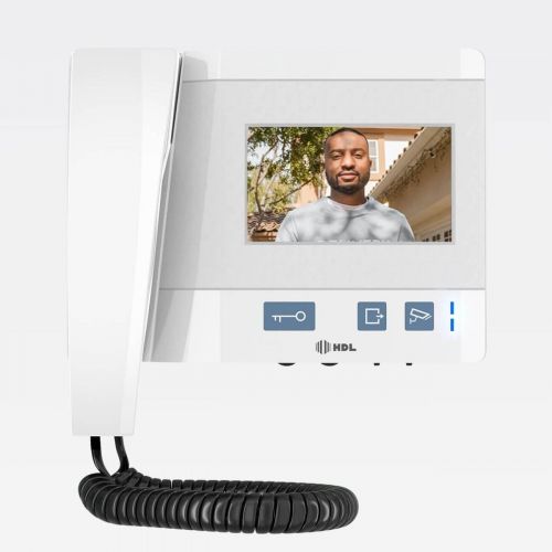 Monitor Extens�o V�deo Porteiro HDL Class 4,3 Polegadas com Fone Branco HDL 90.02.13.004