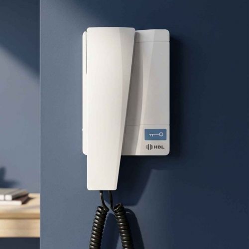 Interfone HDL F8 Advance Extensão de Áudio 1 Botão Branco/Preto