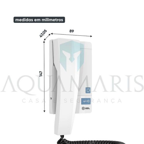 Interfone HDL F8 Advance Extens�o de �udio 2 Bot�es Branco 90.02.12.002