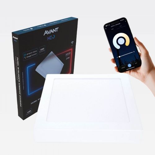 Lumin�ria Painel LED Smart Wi-Fi Avant NEO 24W 2700K-6500K Sobrepor Branco Avant 290088072