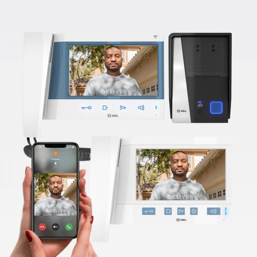 V�deo Porteiro Residencial 2 Pontos WiFi HDL Connect App Viva-Voz