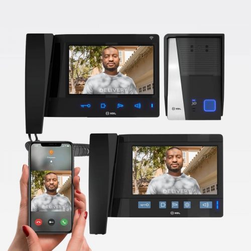 V�deo Porteiro Residencial 2 Pontos WiFi HDL Connect App Viva-Voz