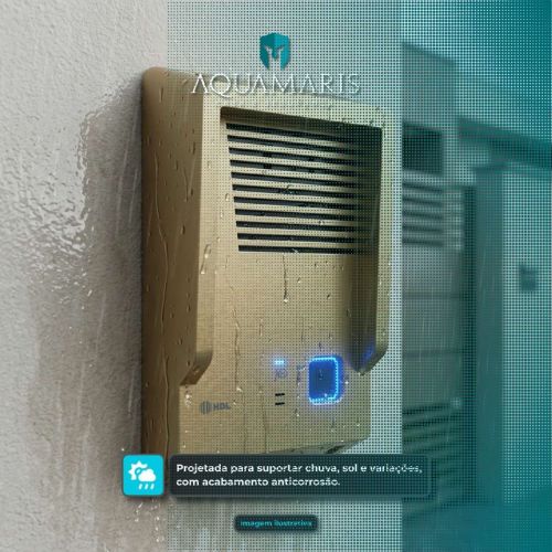 Kit V�deo Porteiro HDL Class 4.3" c/ Protetor Antivandalismo Alum�nio IP44