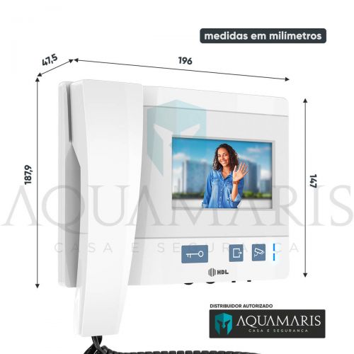 Kit V�deo Porteiro HDL Class 4.3" c/ Protetor Antivandalismo Alum�nio IP44