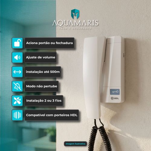 Kit Interfone Coletivo 12 Pontos Porteiro Eletr�nico HDL MP/MPD + Gabinete GS-03 + Fonte TRA-400 + 12 Monofones Advance