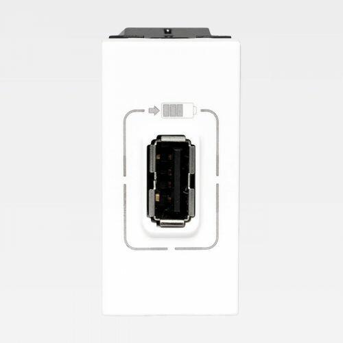 Módulo Carregador USB Tipo-A Simples Arteor 750mAh Branco Legrand 572071B