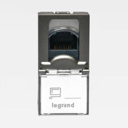 Módulo Tomada Rede RJ45 CAT6 Arteor Quadrado Magnésio Legrand 572802B