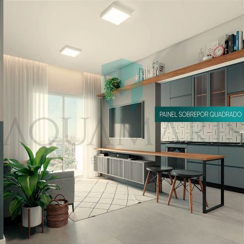 Painel LED POP Sobrepor Quadrado 30x30 Branco Neutro 4000K 24W 1680lm Bivolt Avant