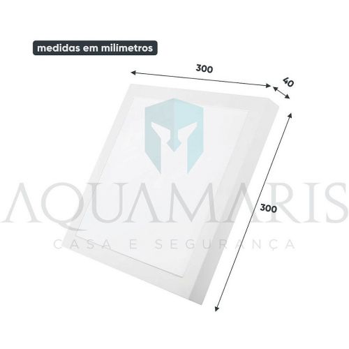 Painel LED POP Sobrepor Quadrado 30x30 Branco Neutro 4000K 24W 1680lm Bivolt Avant