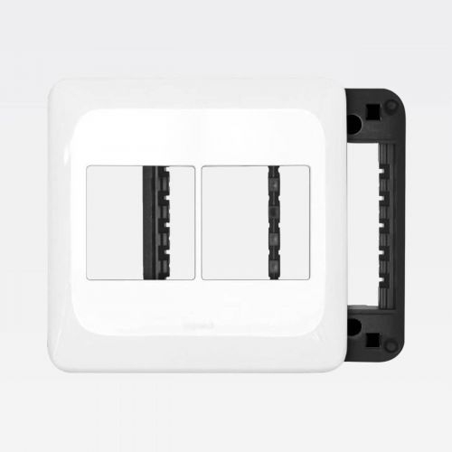Placa 2+2 Postos PIAL Pop 4x4 Branco Legrand LGP44
