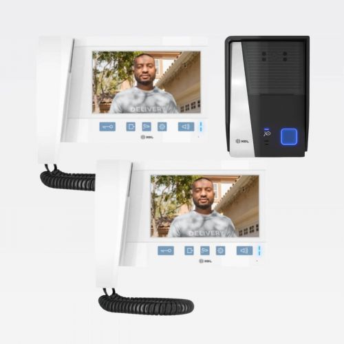 Kit V�deo Porteiro HDL Advance c/ C�mera + 2 Monitores 7" Viva-Voz + Fone