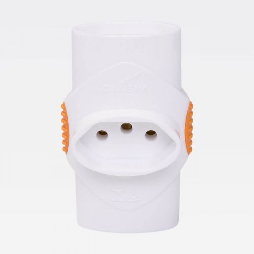 Adaptador Tomada Benjamin 3 Tomadas 2P+T 10A Branco Legrand DN1677