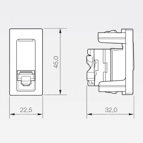M�dulo Tomada Telefone RJ11 2 Fios PIAL Plus+ Branco Legrand 615011BC